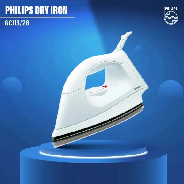 Philips HI113/28 1000-Watt Plastic Body PTFE Coating Dry Iron