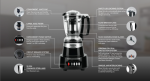 Panasonic Mixer Grinder (MX-AV425) CHARCOAL BLACK 4 Jar - Image 2