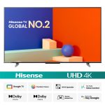 HISENSE 55" BEZELLESS DOLBY VISION 4K UHD SMART LED VOICE CONTROL GOOGLE DTS TV